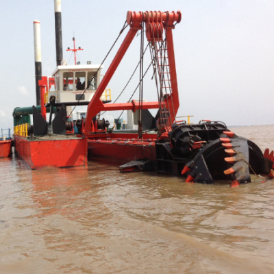 Draga de sucção com cortador de areia para dragagem de rios