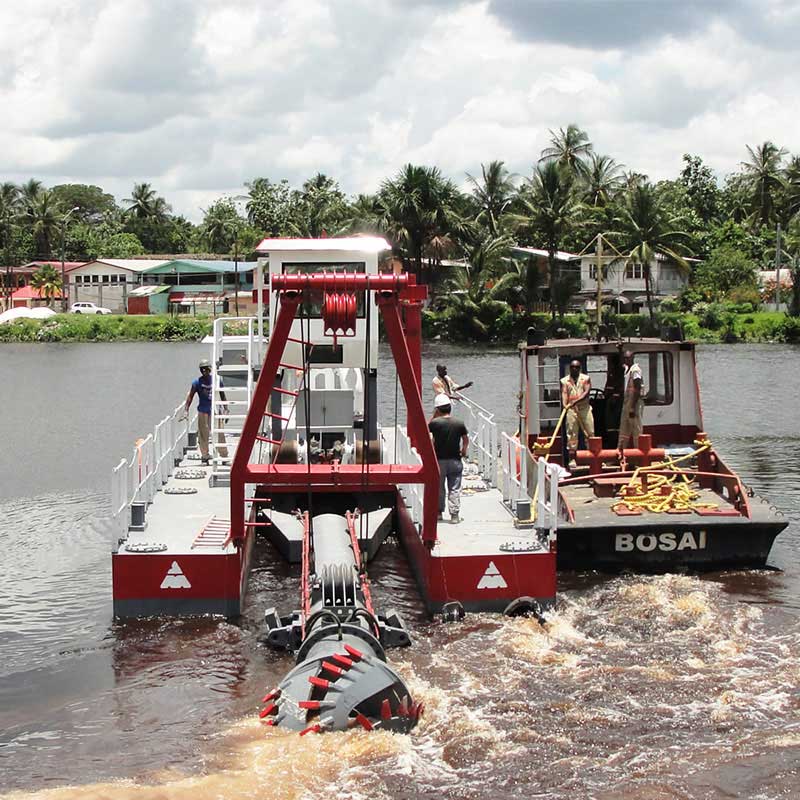 Máquina de dragagem de areia de rio pequena draga